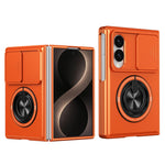 Shockproof Sliding Camera Protection Case with 360° Rotating Magnetic Ring Stand for Samsung Galaxy Z Fold 8