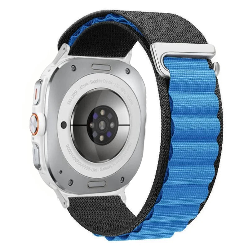 Breathable Nylon Weave Watch Band with Metal C-Hook Closure for Samsung Galaxy Watch Ultra 2