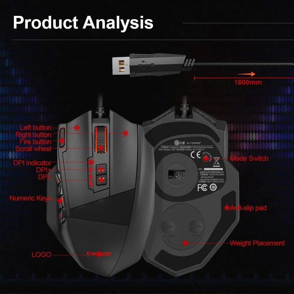 E-YOOSO X-39 High-Precision Wired Gaming Mouse
