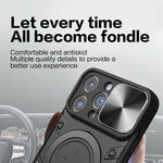 iPhone 16 Series Luxury Armor Magnetic Case with Slide Camera Protection