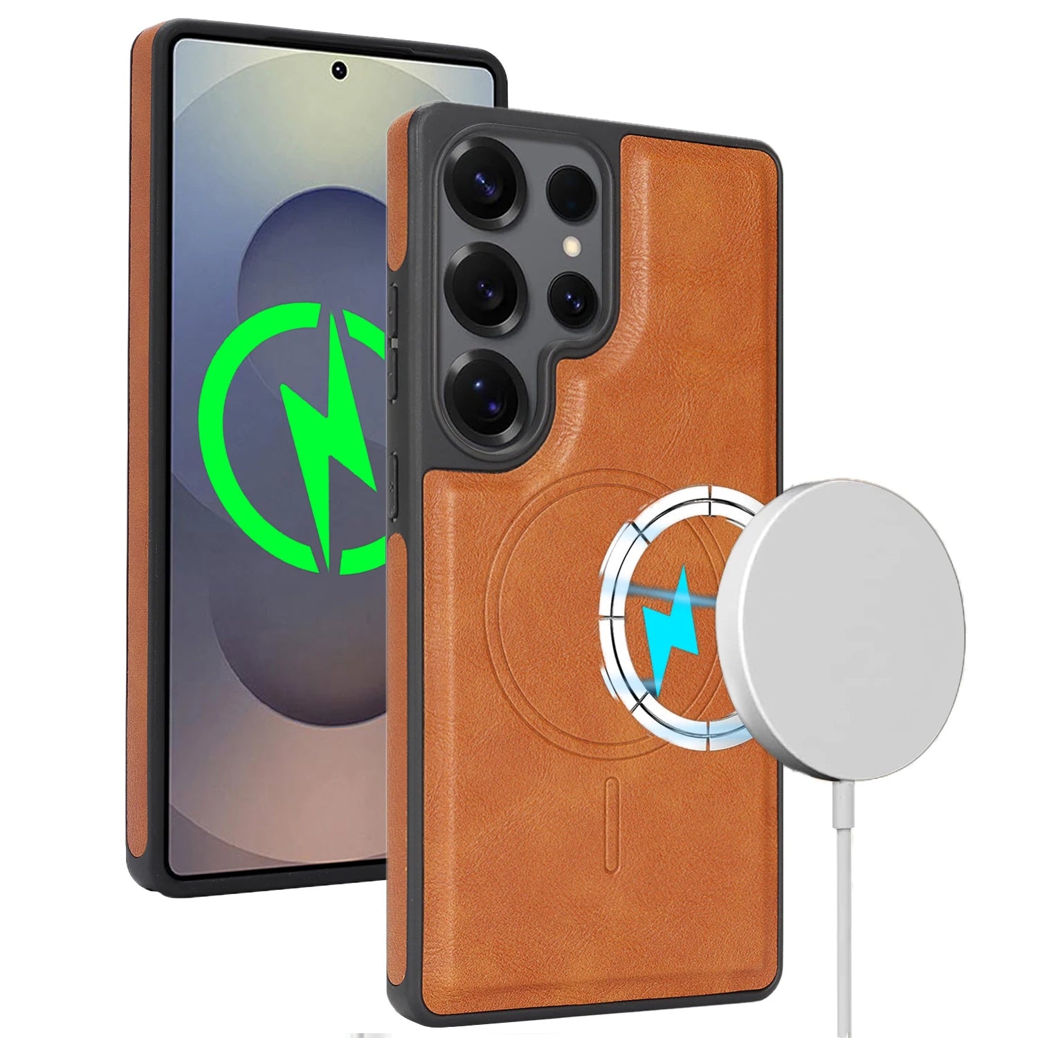 Samsung Galaxy S26 Series Magnetic Leather Case