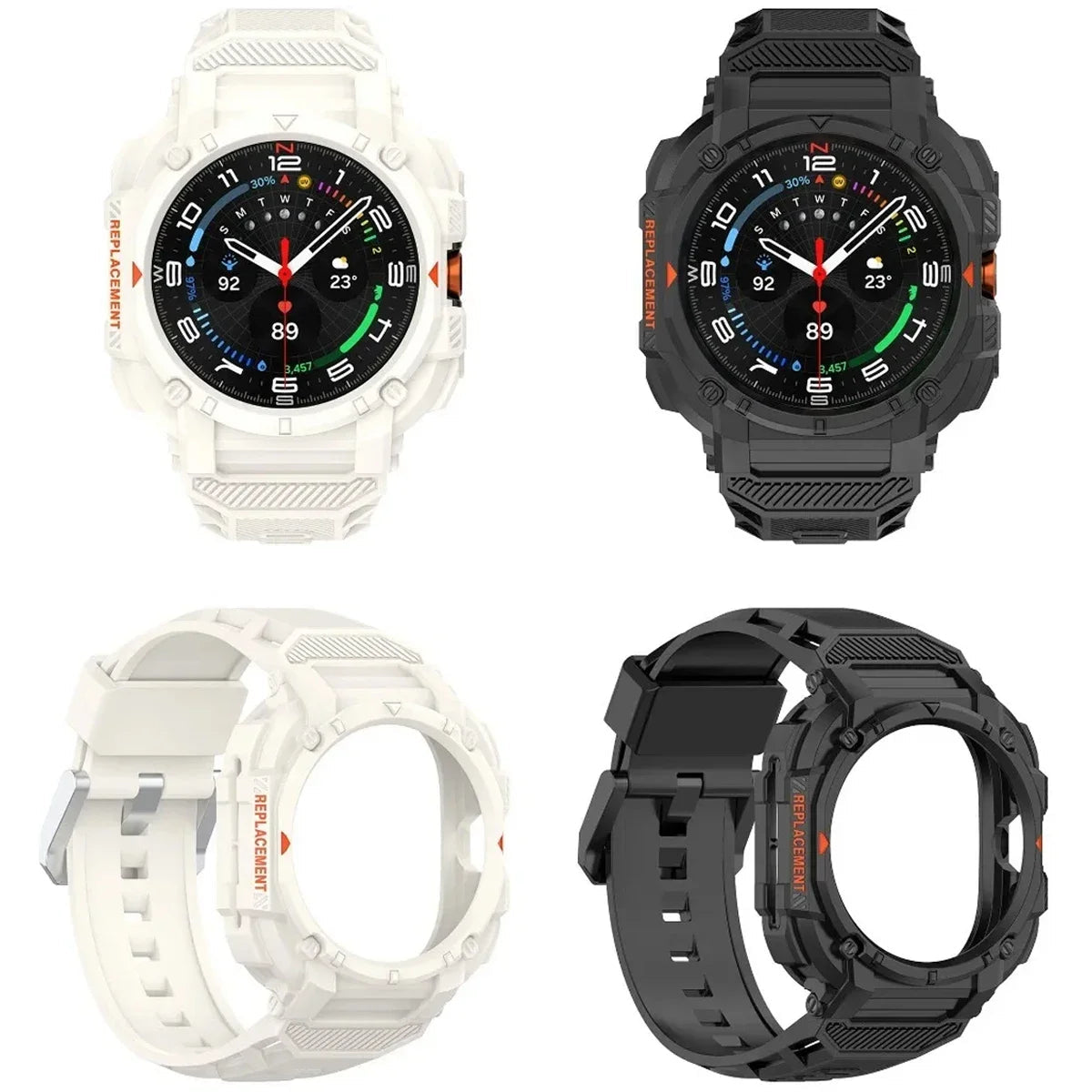 Samsung Galaxy Watch Ultra (2025) Shockproof Case and Sport Silicone Strap Band