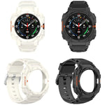 Samsung Galaxy Watch Ultra Shockproof Case and Sport Silicone Strap Band