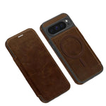 Google Pixel 9 Series Magnetic Leather Flip Case with Card Slot