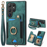 Samsung Galaxy S25 Series Wallet Case with Wrist Strap
