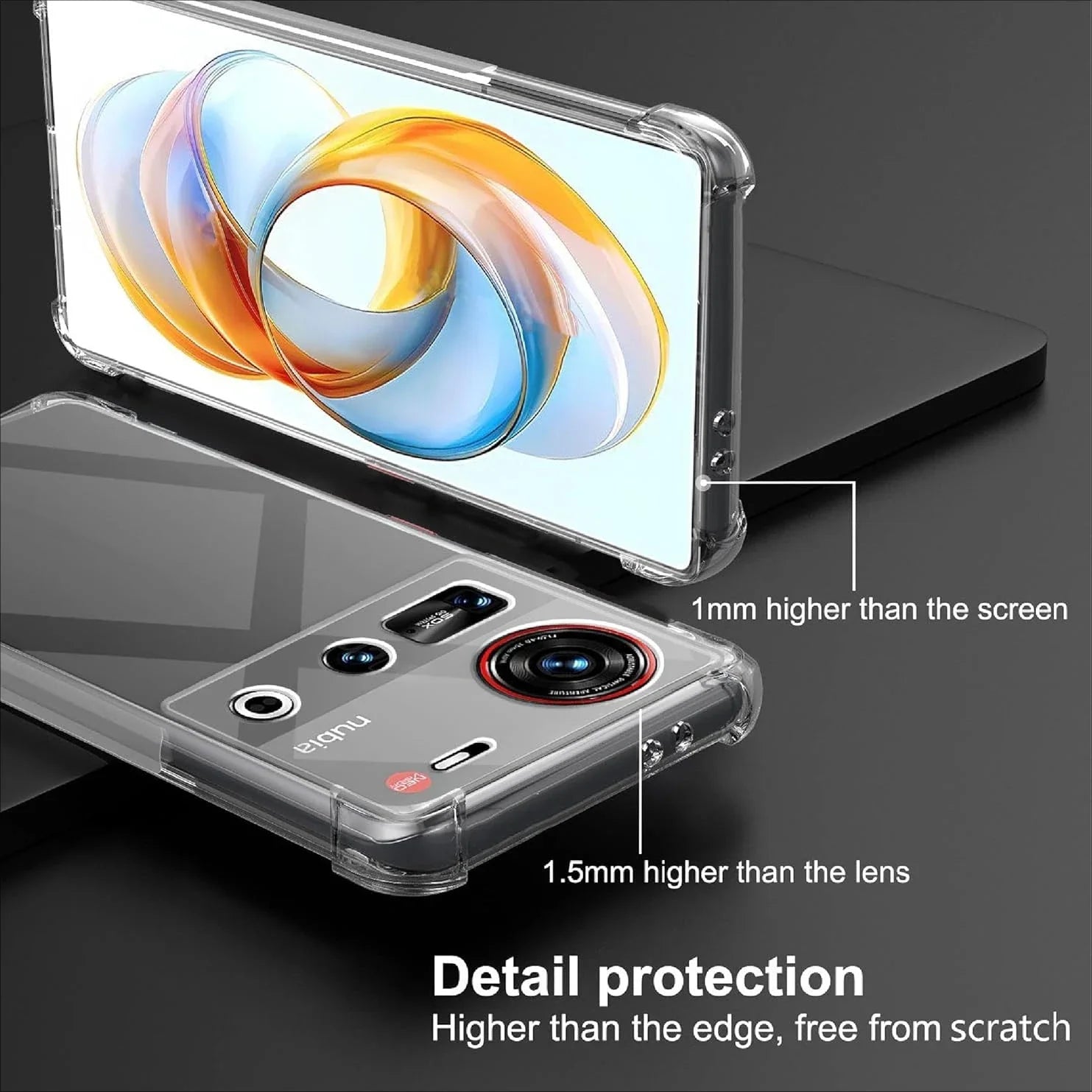 ZTE Nubia Z70S Ultra Protective TPU Case with Reinforced Corners