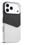 Premium Leather and Fabric Splicing MagSafe Case with Card Slots for iPhone 17 Series