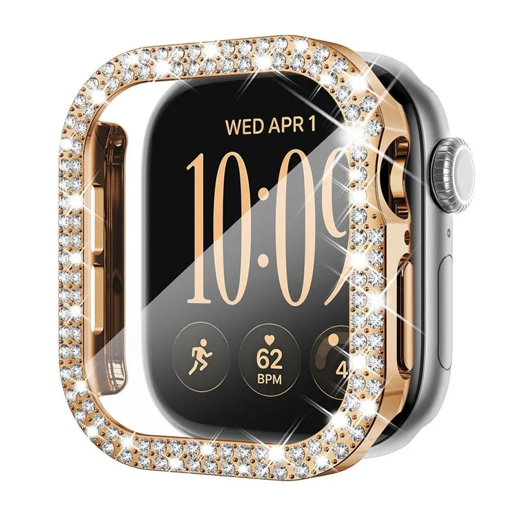 Tempered Glass Screen Protector Case with Polycarbonate Bumper for Apple Watch