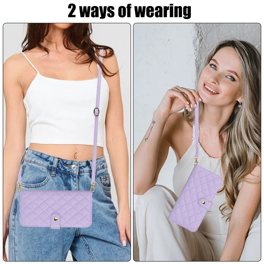 Multi-Functional Crossbody Wallet Case with Card Holder for iPhone 15 Series