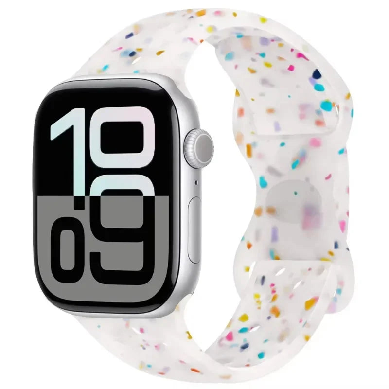 Breathable Silicone Band with Perforated Ventilation for Apple Watch