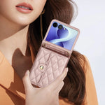 Crossbody Leather Wallet Case with Card Holder for Samsung Galaxy Z Flip 8