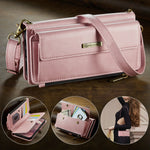 Leather Crossbody Wallet Case with Detachable Wrist Lanyard for iPhone 18 Series