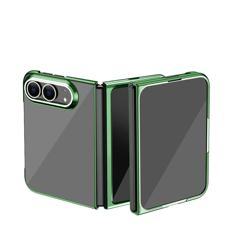 Clear Electroplated Hard PC Case for iPhone Duo