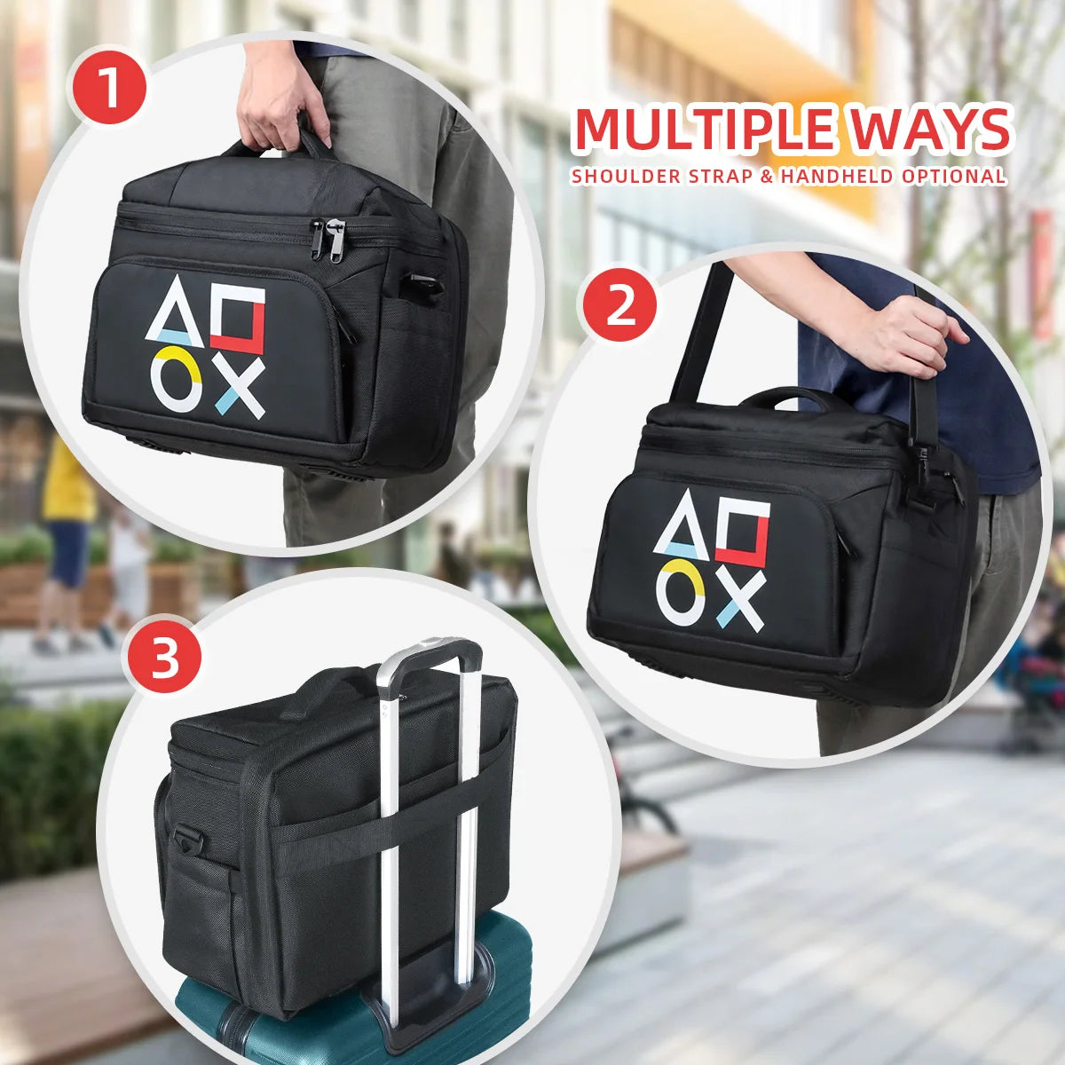 PlayStation Carrying Case with Large Capacity & Protective Design