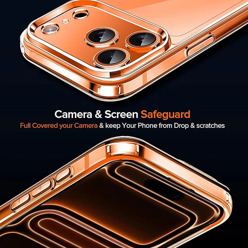 iPhone 17 Series Clear TPU Case with Full Camera Lens Protection