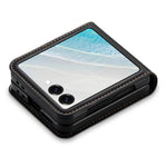 Leather Flip Case with Clear Display Window for Samsung Galaxy Z Flip 8