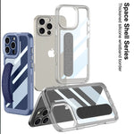 Clear Hard Plastic Case with Wrist Strap for iPhone 16 Series