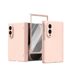 Integrated Tempered Glass Screen Protector Case with Magnetic Ring Mount for Samsung Galaxy Z Fold 8
