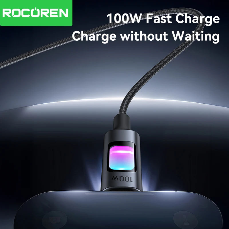 Rocoren PD 100W USB-C to USB-C Fast Charging Cable