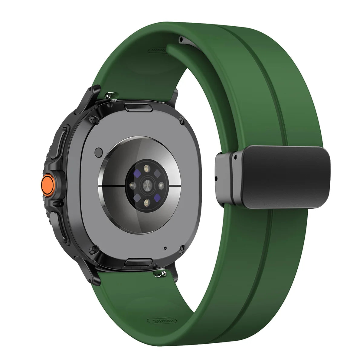 Silicone Magnetic Buckle Strap for Samsung Galaxy Watch 8 /  Galaxy Watch 8 Classic