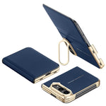 Leather Flip Case with Automatic Magnetic Closure for iPhone Duo