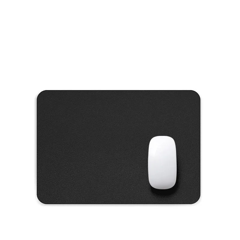 Premium Solid-Color Leather Mouse Pad