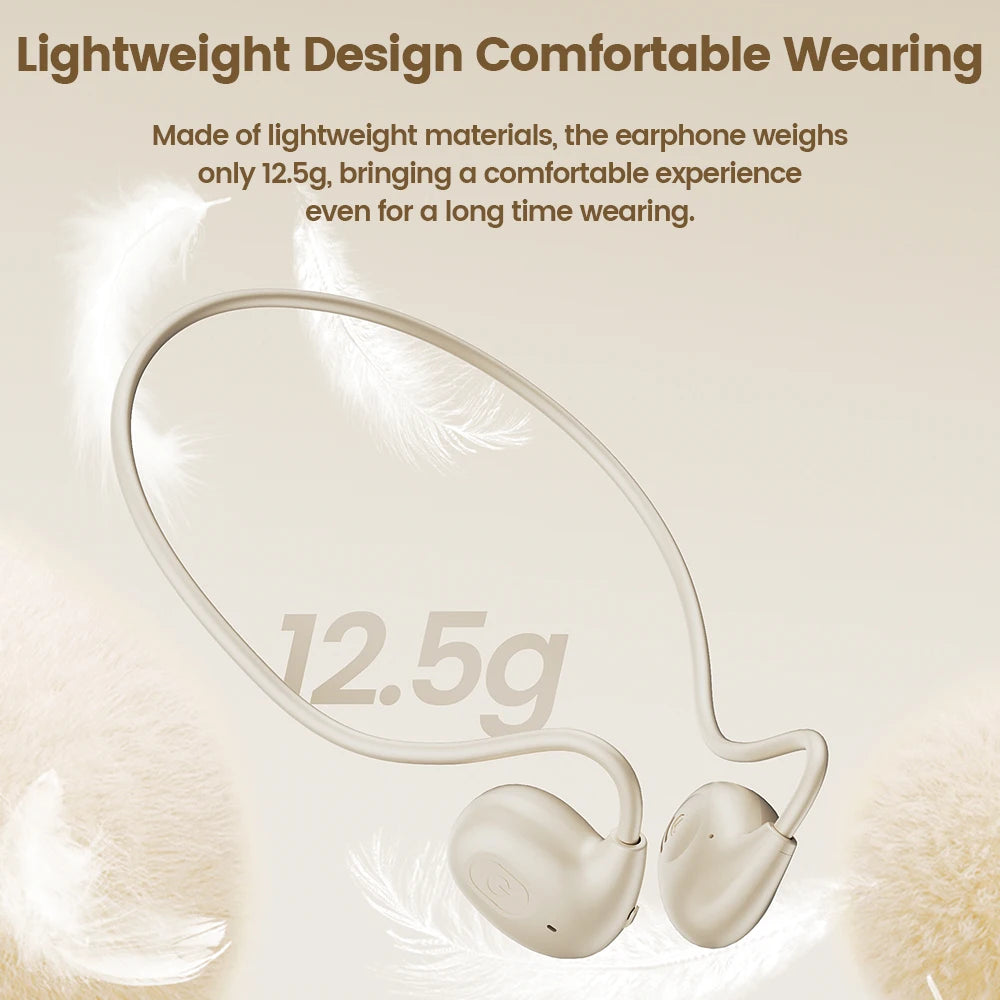 Toocki Gas Conduction Bluetooth 5.3 Lightweight Ear-Hook Wireless Headphones