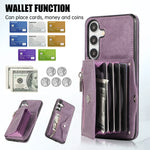 Crossbody Card Slot Wallet Leather Case for Samsung Galaxy S24 Series