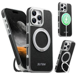 Textured Quilted MagSafe Case with 360° Rotatable Ring Stand for iPhone 17 Series