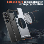 Protective Case with 360° Rotating Magnetic Ring for Samsung Galaxy S25 Series