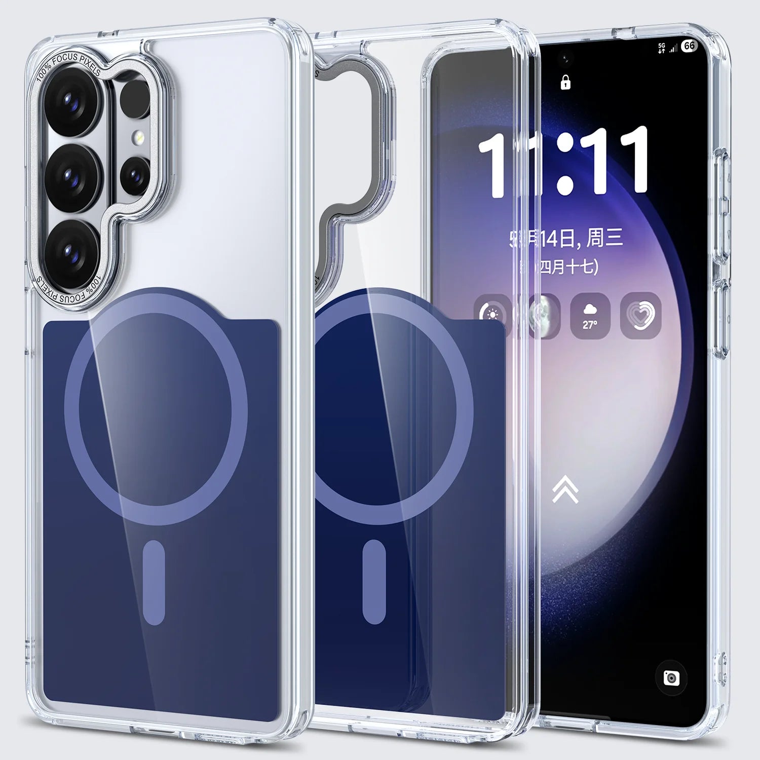 Luxury Transparent Magnetic Case for Samsung Galaxy S26 Series