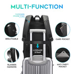 15.6" Water-Resistant Travel Laptop Backpack with USB Charging Port