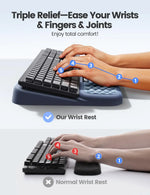 Ergonomic Keyboard Riser With Cushioned Wrist Rest Pad