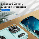 Military-Grade Dual-Layer Shockproof Case with Magnetic Ring for iPhone 17 Series