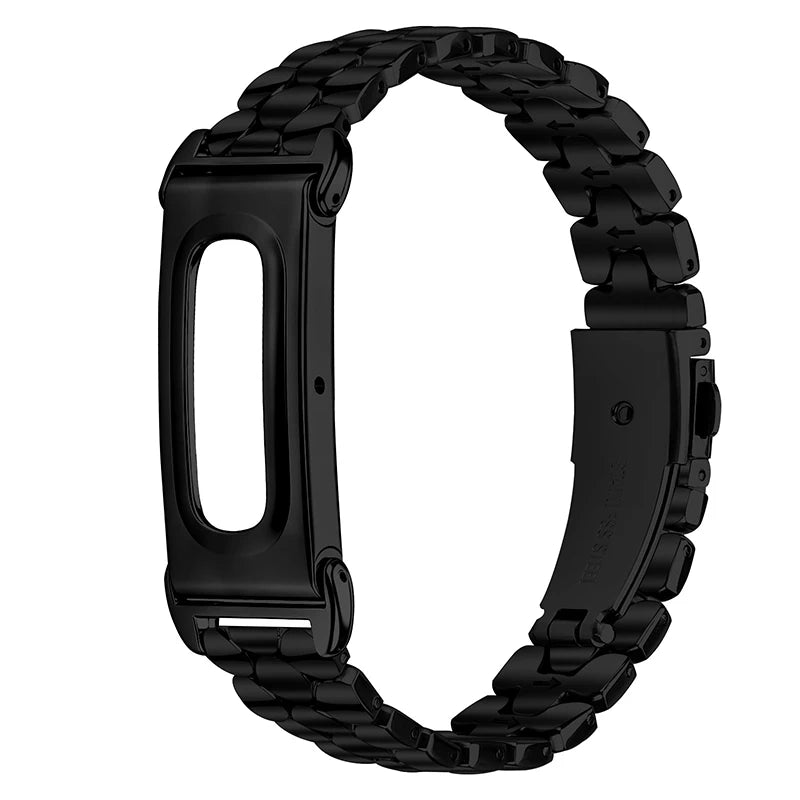 Stainless Steel Adjustable Bracelet with Fold-Over Safety Clasp for Google Fitbit Air