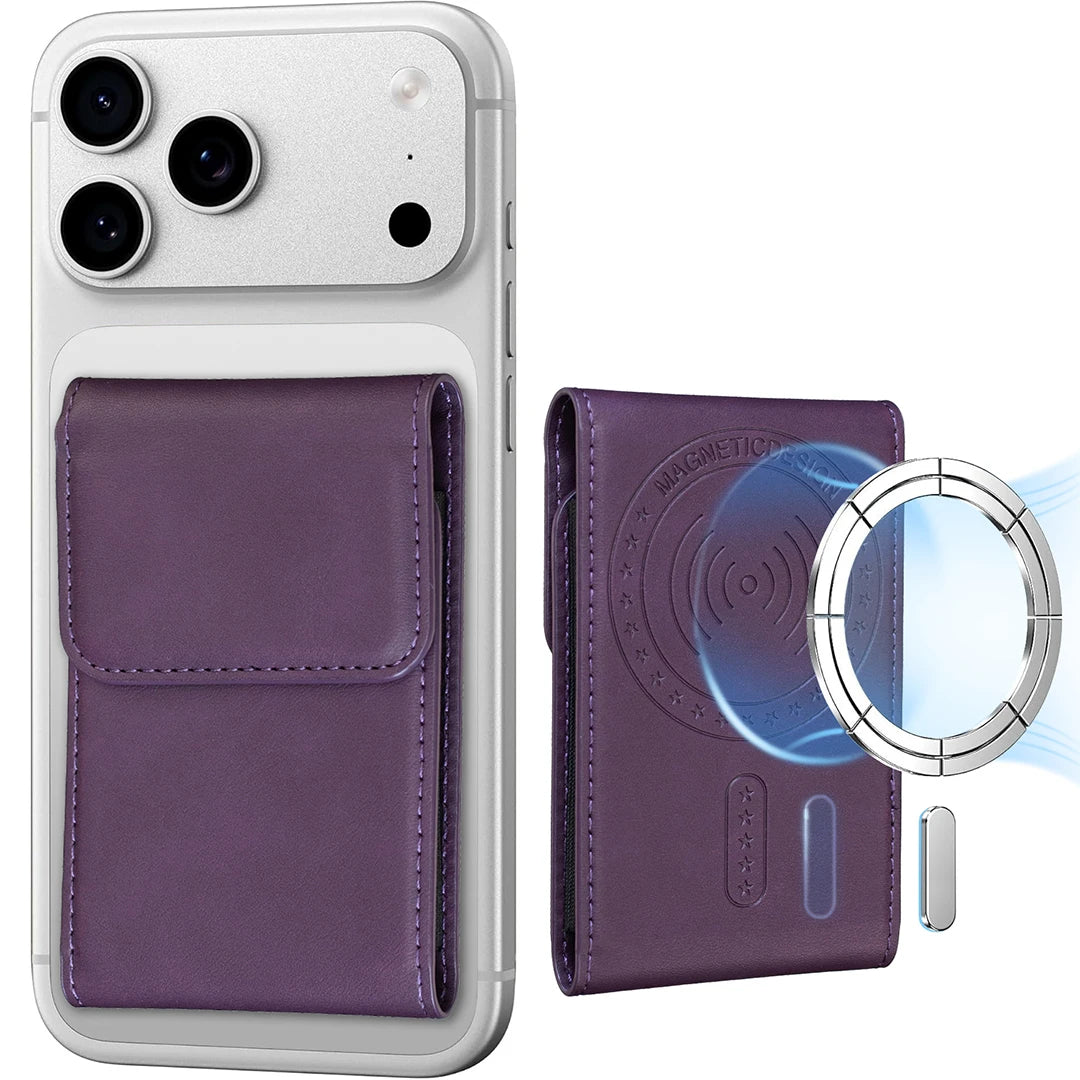Premium Accordion Magnetic Leather Wallet