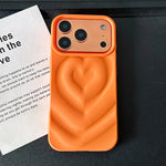 Stylish 3D Heart Pattern Case for iPhone 17 Series