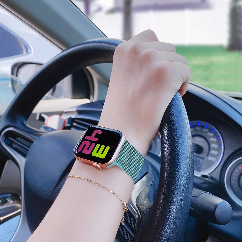 Denim Nylon Magnetic Loop Strap for Apple Watch