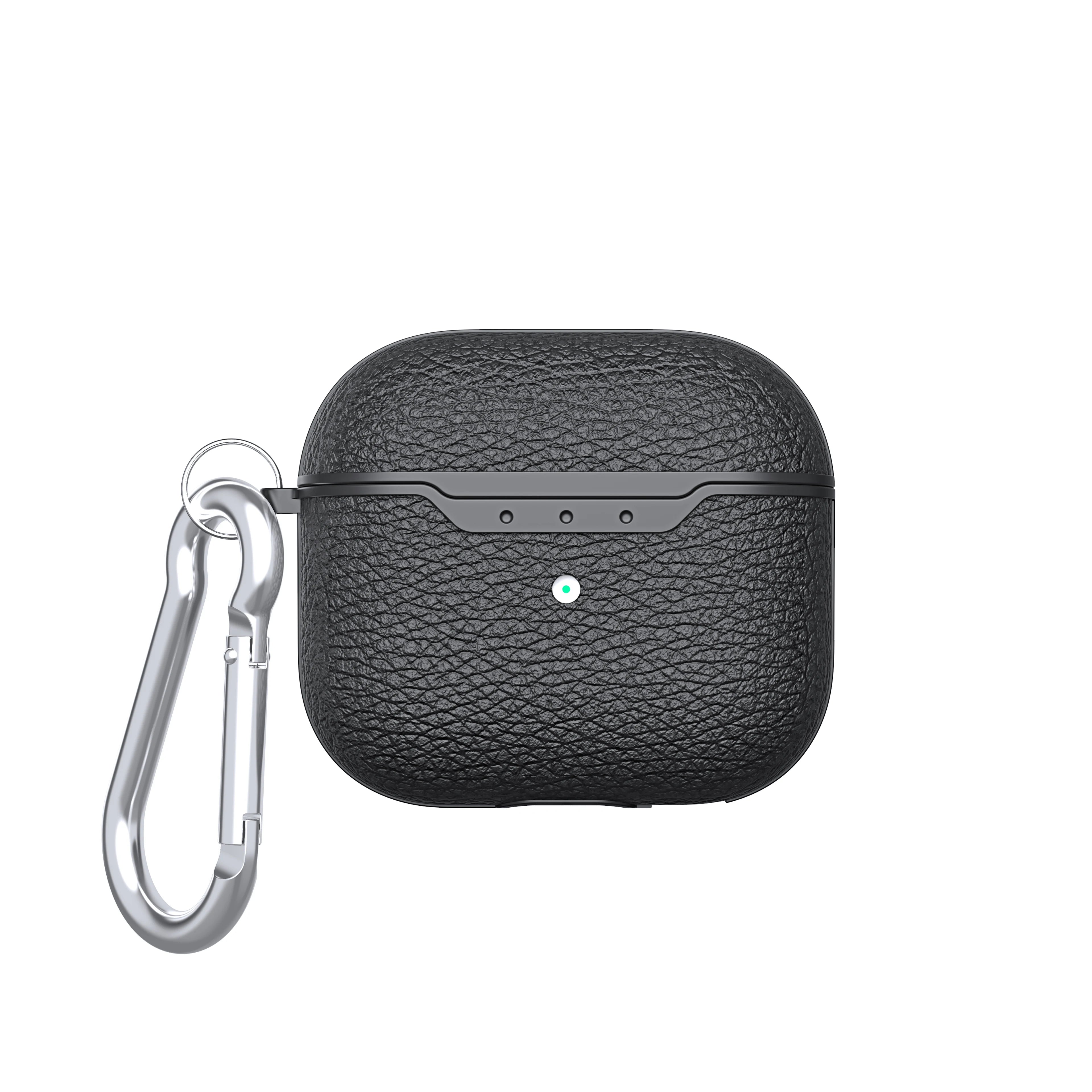 Skin-Friendly Lychee Texture Leather Case for AirPods Pro