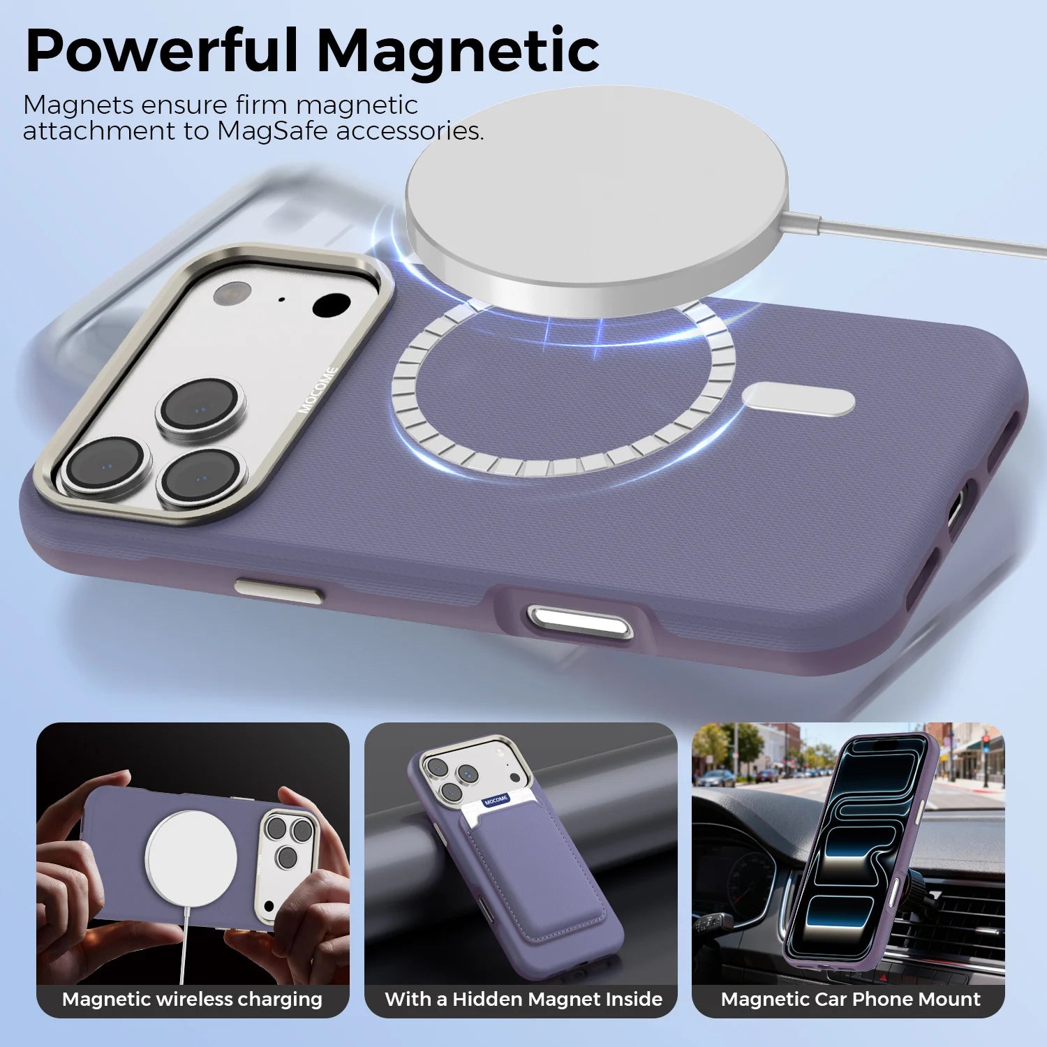 MagSafe Compatible Leather Texture Case for iPhone 17 Series