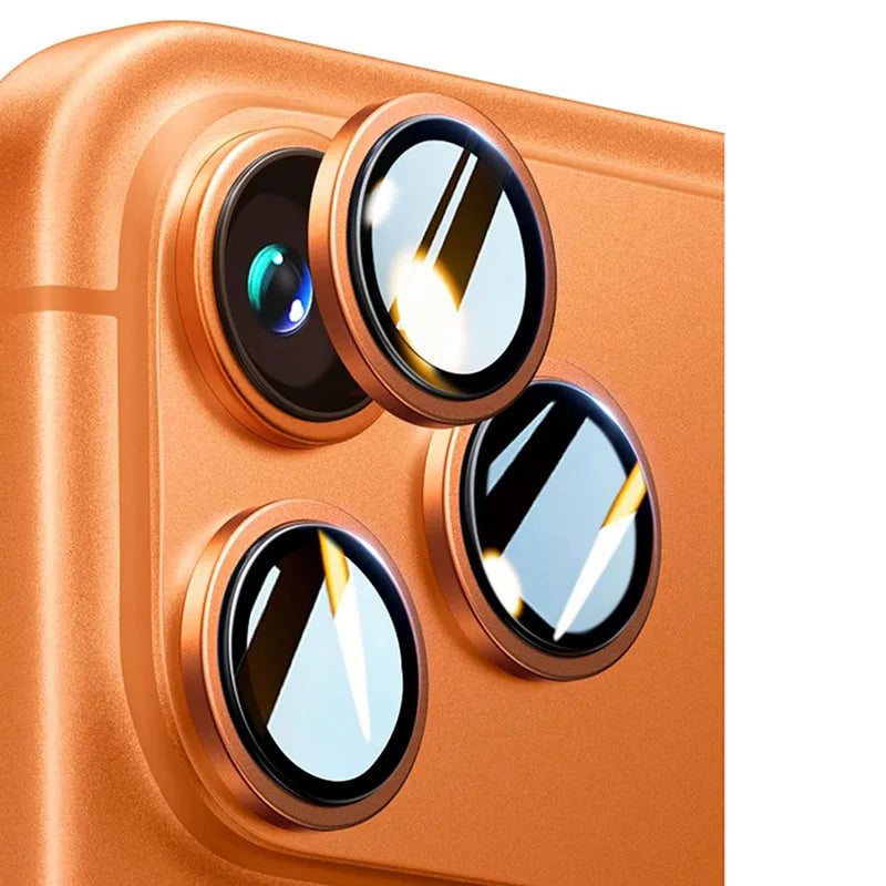 Metal Frame Tempered Glass Camera Lens Protector for iPhone 17 Series