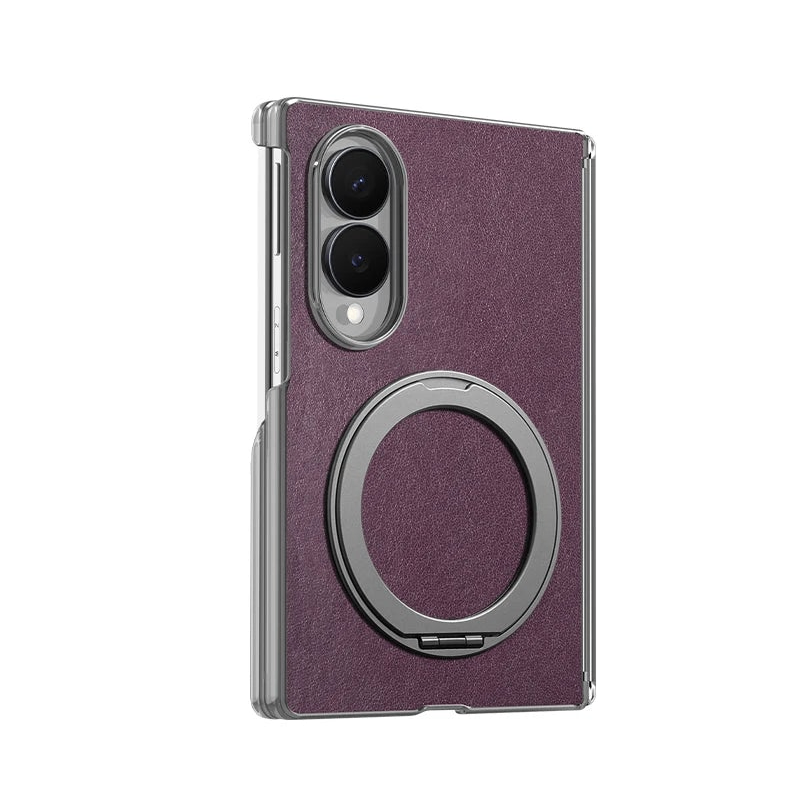 Luxury Magnetic Leather Case with 360° Rotating Kickstand for Samsung Galaxy Z Fold 8