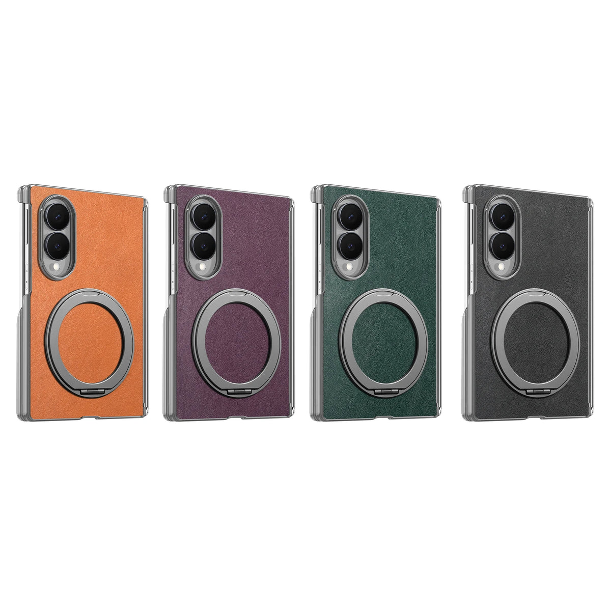 Luxury Magnetic Leather Case with 360° Rotating Kickstand for Samsung Galaxy Z Fold 8