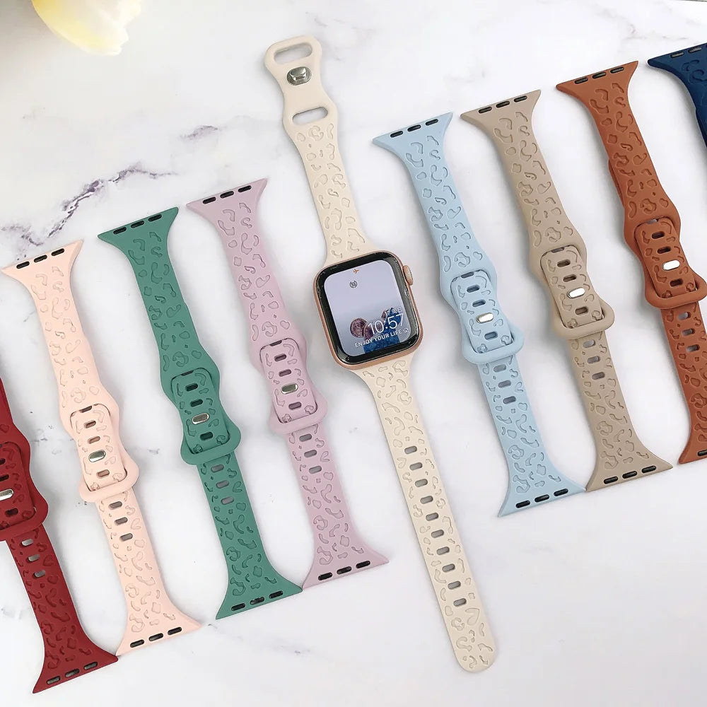 Slim Leopard Pattern Strap for Apple Watch