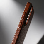 Genuine Leather Case with Integrated Magnetic Ring for Samsung Galaxy S21 Series