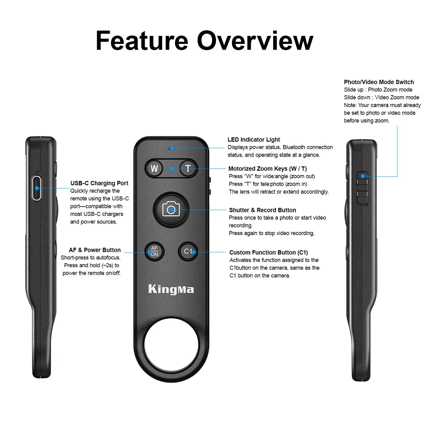 KingMa Bluetooth Remote Control for Sony Cameras