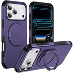 Dual-Layer MagSafe Case with 360° Rotating Ring Stand for iPhone 17 Series
