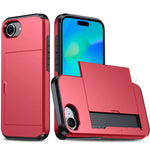 Luxury Armor Slide Card Slot Wallet Case for iPhone 16e