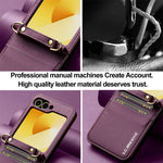 Leather Crossbody Wallet Case for Samsung Galaxy Z Flip 6