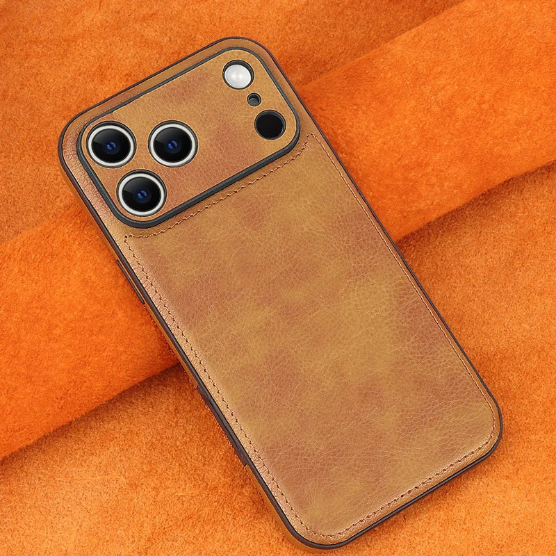 Classic Leather Texture Shockproof Case for iPhone 17 Series